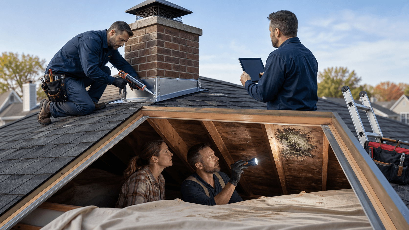 Chimney Leak Timeline in Cincinnati: From Flashing to Mold and Interior Damage