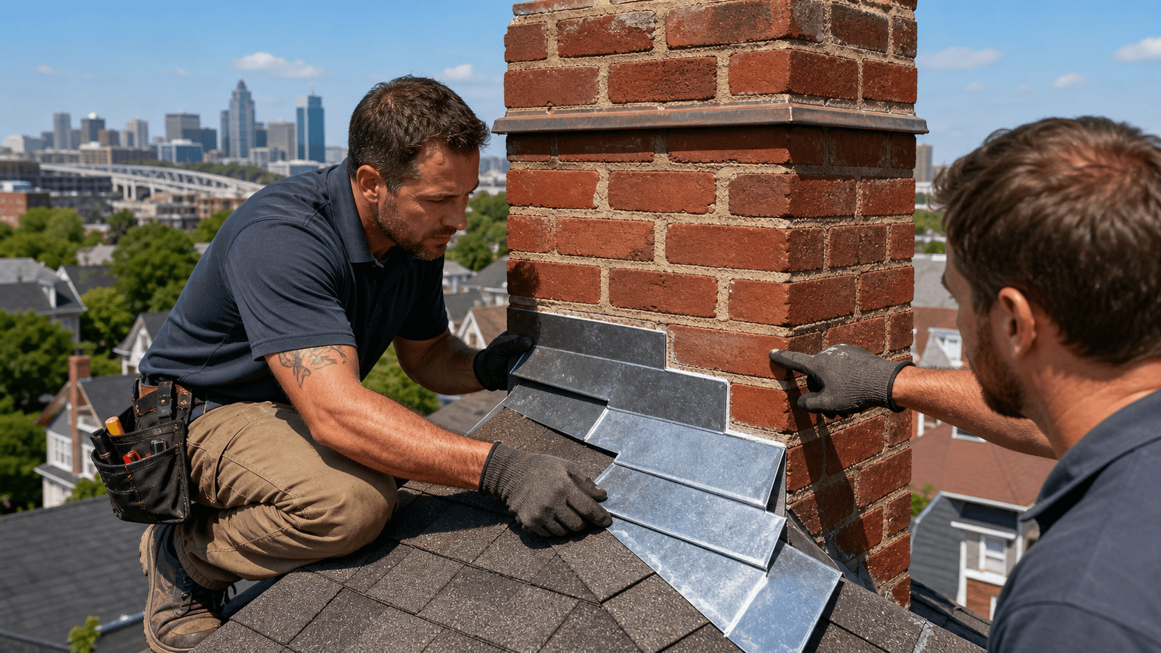 Cincinnati Chimney Flashing Repair: Step Flashing vs. Counterflashing vs. Reglet